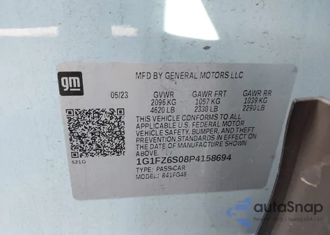 2023 Chevrolet Bolt Euv Fwd Premier z USA, uszkodzony, nr VIN 1G1FZ6S08P4158694